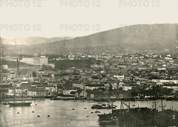 View of Christiania, (Oslo), Norway, 1895.