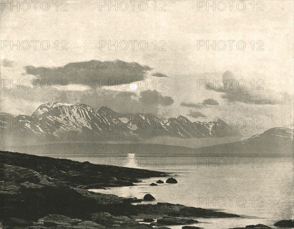 The Midnight Sun on the Arctic Ocean, Tromso, Norway, 1895.