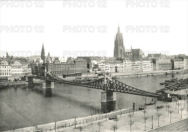 View from Sachsenhausen, Frankfurt, Germany, 1895.