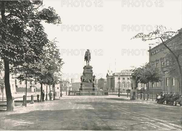 Statue of Frederick the Great, Unter Den Linden, Berlin, Germany, 1895.