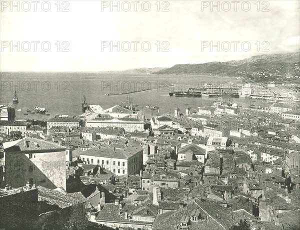 Town and harbour, Trieste, Italy, 1895.