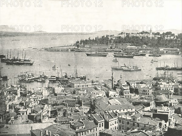 The entrance to the Golden Horn, Constantinople, Ottoman Empire, 1895.