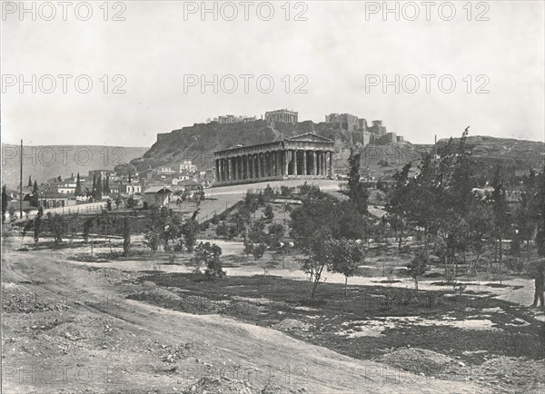 The Agora and Acropolis, Athens, Greece, 1895.