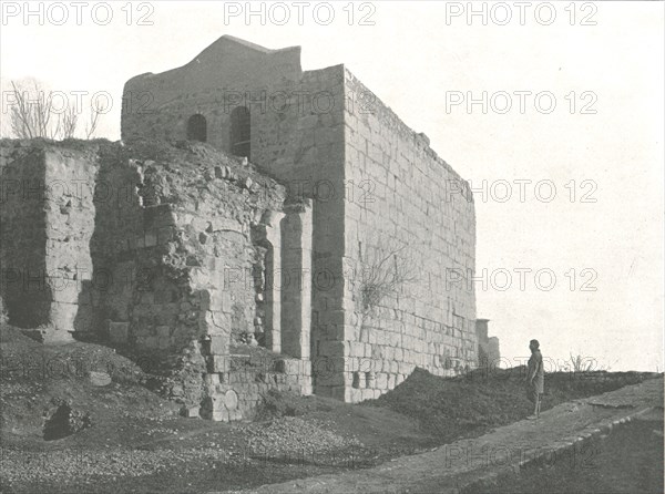Tower from which St Paul descended in a basket, Damascus, Ottoman Syria, 1895.