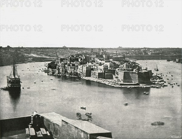 View of the harbour, Valletta, Malta, 1895.