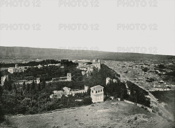 The city and the Alhambra, Granada, Spain, 1895.