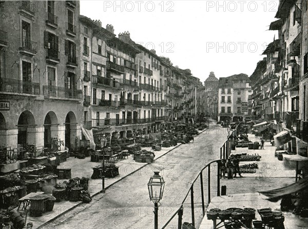 The Market Place, Zaragoza, Spain, 1895.