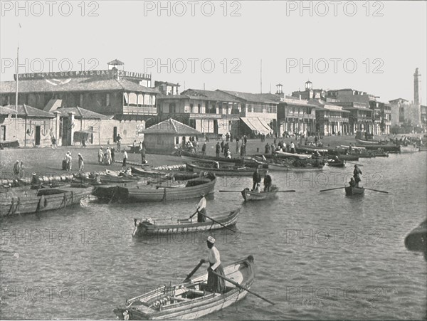 The entrance to the Suez Canal at Port Said, Egypt, 1895.