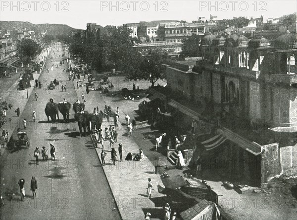 Street scene in the city of Jaipur, India, 1895. - Photo12-Heritage ...