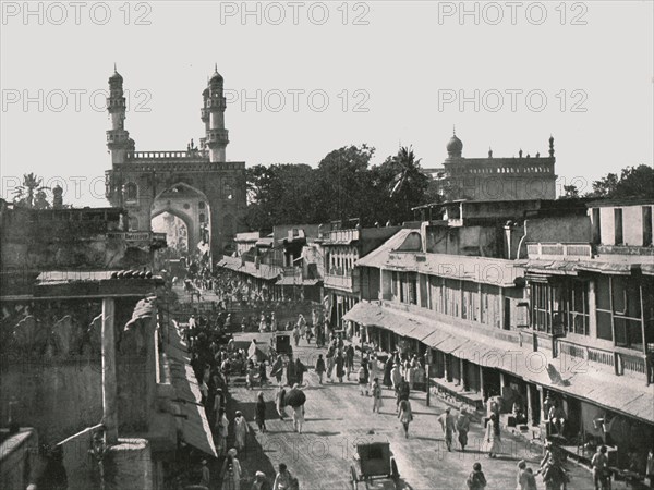 The Char Minar, Hyderabad, India, 1895.