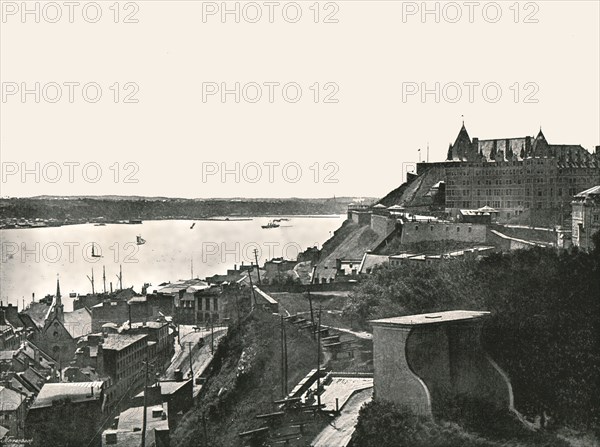 The Citadelle and the St Lawrence river, Quebec, Canada, 1895.