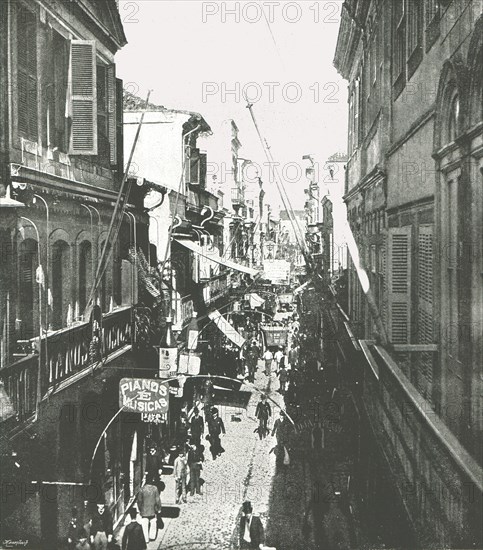 The Rua do Ouvidor, Rio de Janeiro, Brazil, 1895.