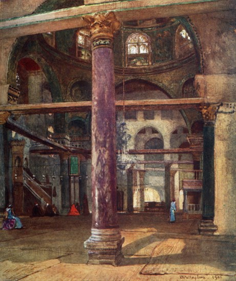 Interior of the Mosque of El Aksa from the South-East', 1902.