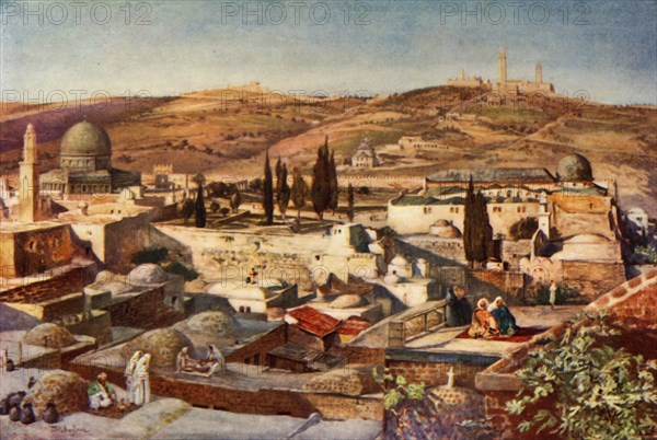 The Temple Area and the Mount of Olives from Mount Zion', 1902.