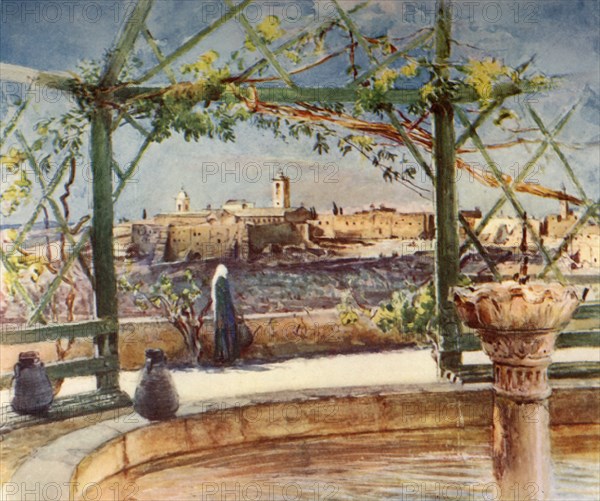 Church of the Nativity at Bethlehem from a Garden on the Opposite Hill', 1902.