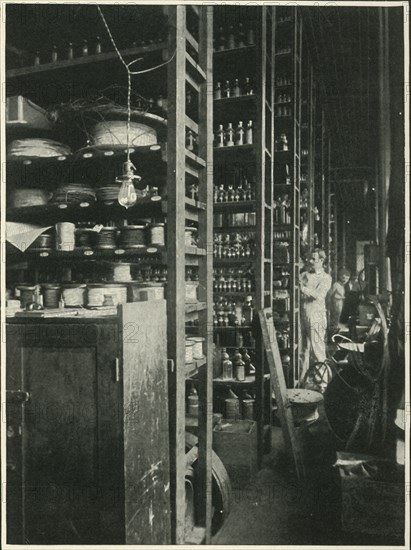 The Shelves of Edison's Laboratory with Samples of Every Known Substance', 1902.