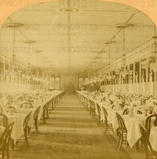 Dining Hall, Grand Union Hotel, Saratoga, Largest Dining Hall in the World', 1882.