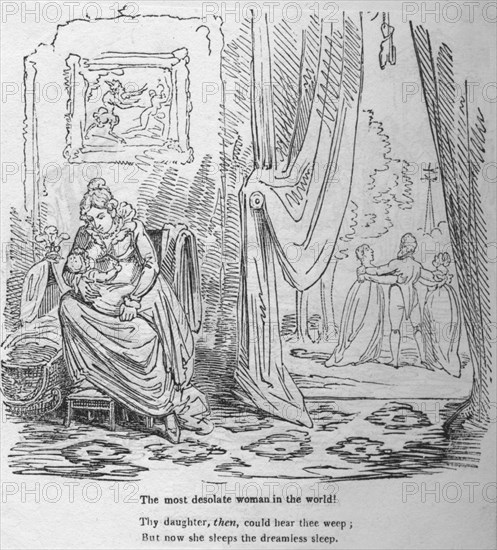 The most desolate woman in the world', c1820.