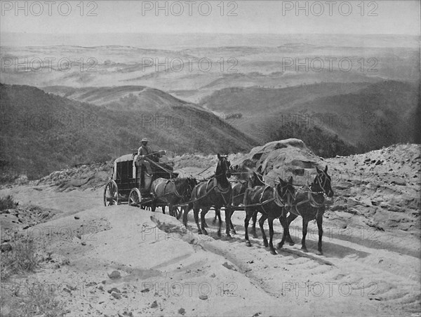 Crossing San Marcos Pass, California', c1897.
