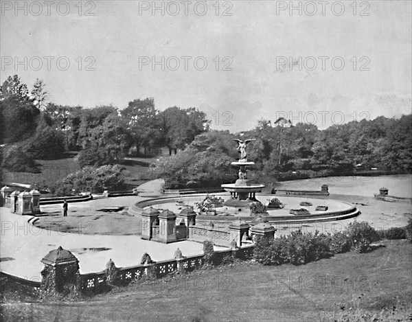 Bethesda Fountain, Central Park, New York', c1897.