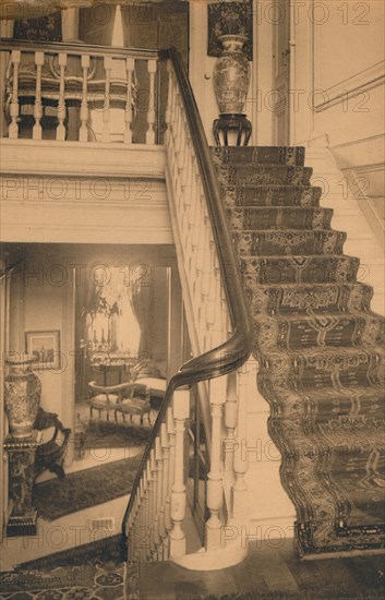 Staircase at the Cuban Embassy in Brussels, Belgium, 1927.