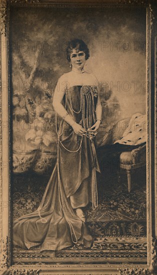 Portrait of a woman at the Cuban Embassy in Brussels, Belgium, 1927.