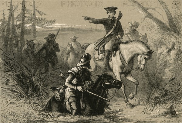 Major Washington on his Mission to the French Commander', (1877).
