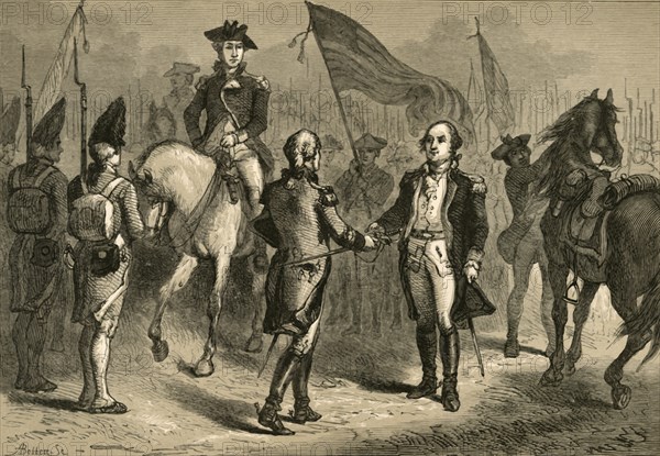 General Lincoln Receiving Cornwallis's Sword from General O'Hara', (1877).