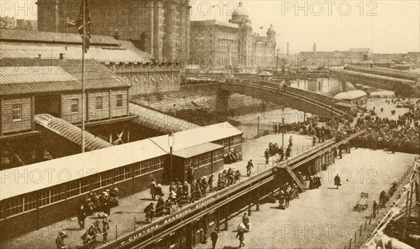 The Great Floating Landing-Stage at Liverpool', c1930.