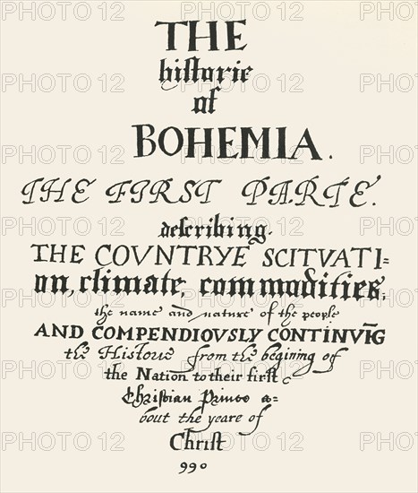 The Historie of Bohemia', 1619-1620, (1947).