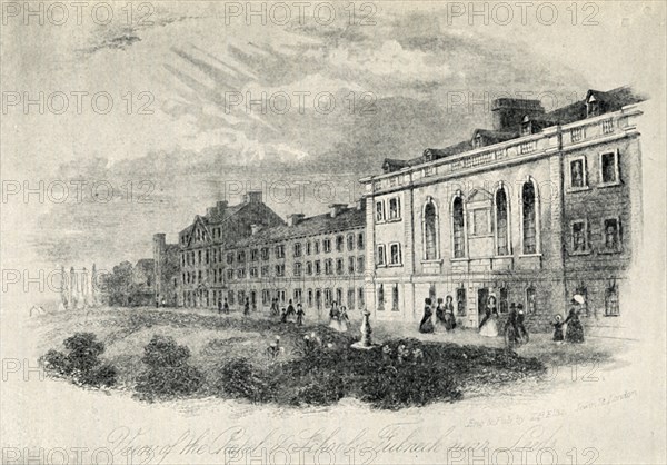 The Chapel and Schools, Fulneck near Leeds', 19th century, (1947).