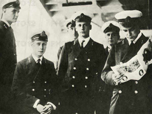 His Majesty (Seated) Among His Fellow Cadets', c1910s, (1937).