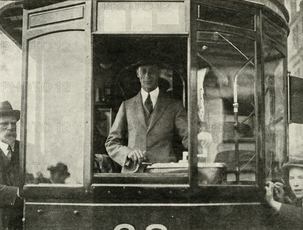 His Majesty Driving A Tram Through The Streets Of Glasgow ..., 1924', 1937.