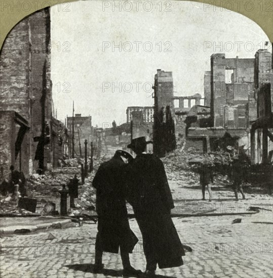 Looking northeast from corner Sutter and Jones Sts.', 1906.