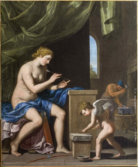 Vulcan forging the arrows for Cupid, c. 1645.