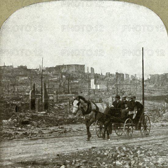 View of Nobb Hill. The millionaire residence district', 1906.