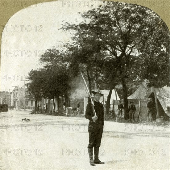 Seventh Regiment National Guards...camped in Lincoln Square, Oakland, Cal.', 1906.