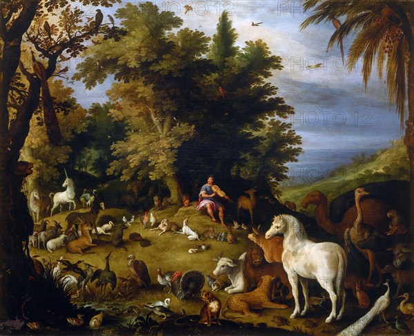 Orpheus among the animals, ca 1595.