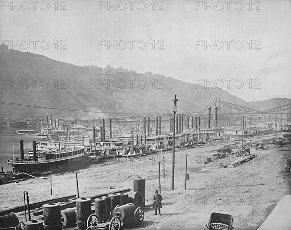 Monongahela Wharf, Pittsburgh, Pennsylvania', c1897.