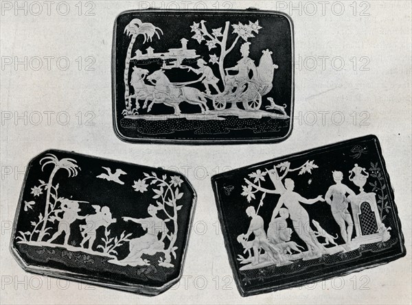 Three Pique Snuff-Boxes', 1920.