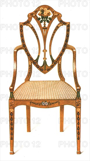 Painted Satin-wood Chair, 1908.