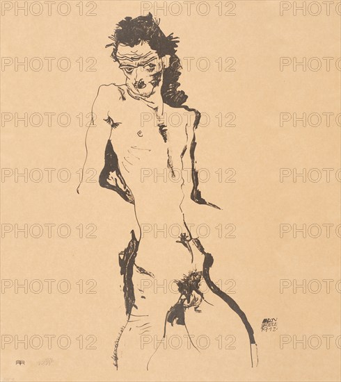 Male Nude (Self-Portrait), 1912.