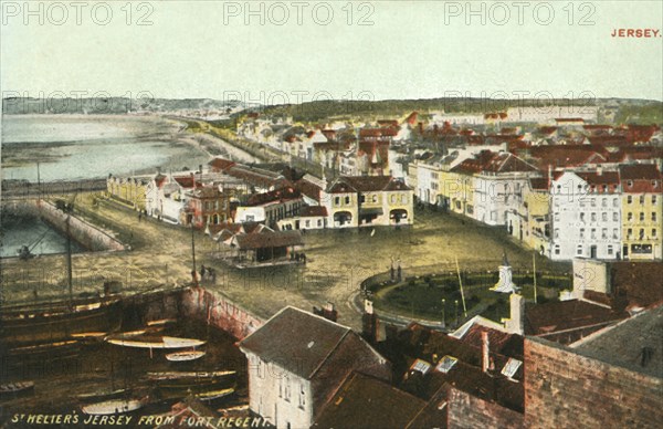 St. Helier's Jersey from Fort Regent', 1906.