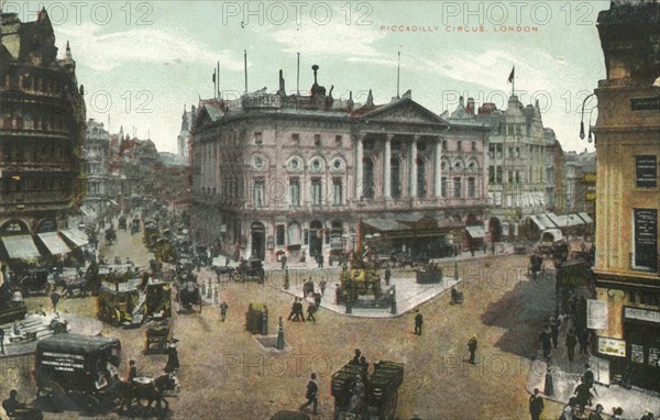 Piccadilly Circus, London', late 19th-early 20th century.