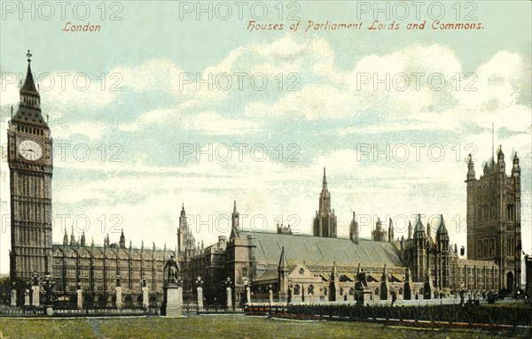 Houses of Parliament Lords and Commons', late 19th-early 20th century.