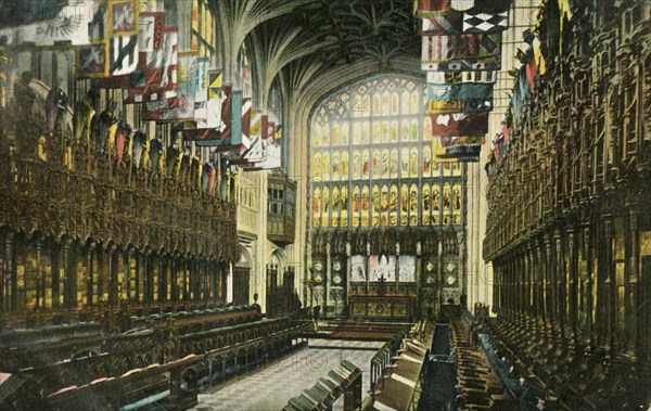 The Choir in St George's Chapel, Windsor Castle, 1904.