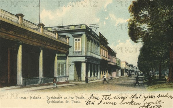 Habana - Residences on the Prado', 1907.