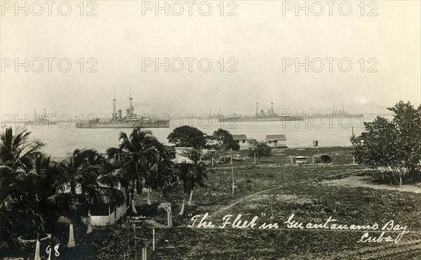 The Fleet in Guantanamo Bay, Cuba', c1919.