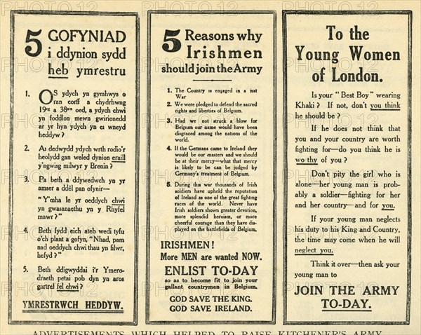 Advertisements Which Helped To Raise Kitchener's Army', 1914-1918, (1919).