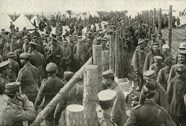 German Prisoners Entering the Cages', (1919).